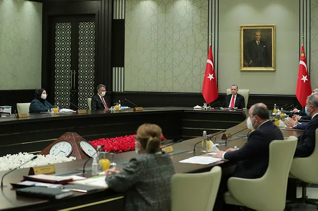 Cumhurbaşkanlığı Külliyesi'ndeki kabine toplantısı sona erdi