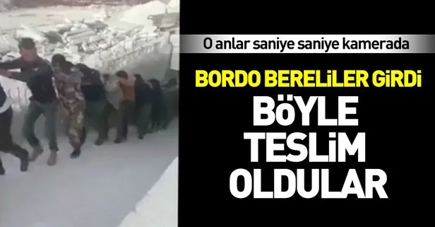 Bordo bereliler Afrin’de operasyon başlattı! YPG’li teröristler böyle teslim oldu