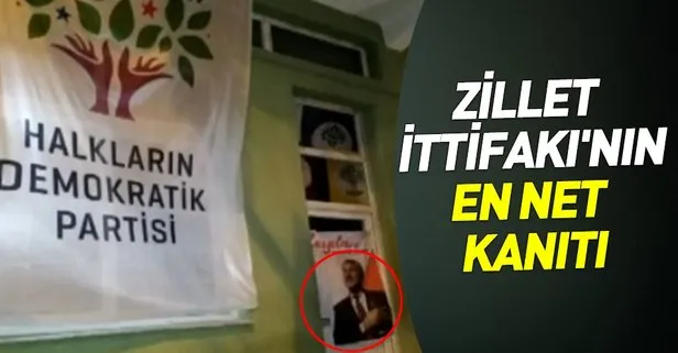 HDP binasına CHP’nin adayı Zeydan Karalar’ın afişi asıldı