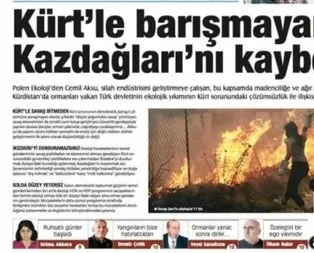 PKK paçavrasından Kaz Dağları tehdidi