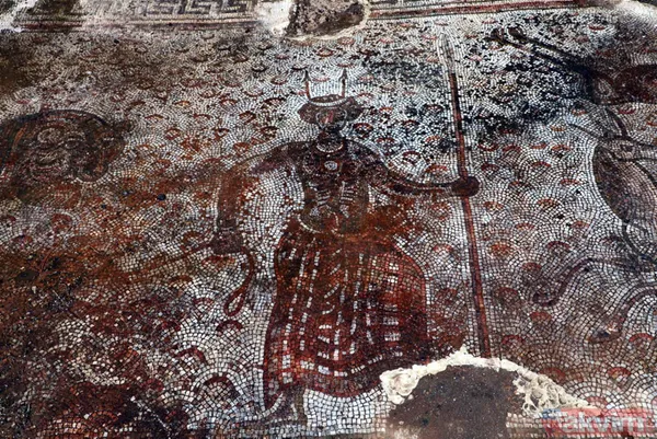 Kaçak kazıda bulunan mozaikler 98 parçaya bölünerek Zeugma Mozaik Müzesi'ne taşınıyor - 11