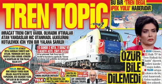 Çin’e giden ihracat treni ile ilgili olmadık iftiralar atan CHP yandaşları yeni bir yalana sarıldı