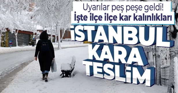 HAVA DURUMU | İstanbul'da kar kalınlığı 30 santimetreye kadar çıktı! Meteorolojiden peş peşe uyarılar