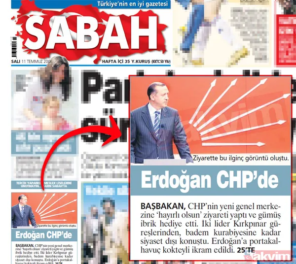 Başbakan Erdoğan'dan Başkan Erdoğan'a... CHP'ye ziyaretin dünü ve bugünü! Altı Ok önünde tarihi kare: Baykal'la havuç kokteyli sohbet - 13