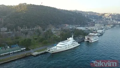 32 milyon Euro’luk yat ’Coral Ocean’ İstanbul Boğazı’na demir attı