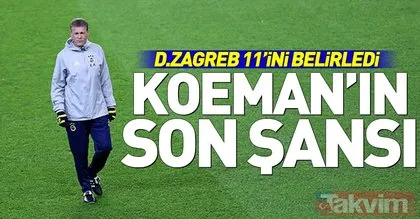 İşte Fenerbahçe’nin Dinamo Zagreb ilk 11’i