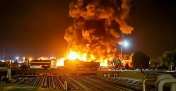 İran'ın Şiraz kentinde tüpler gökyüzüne fırladı: LPG dolum tesisinde dehşet anları kamerada!