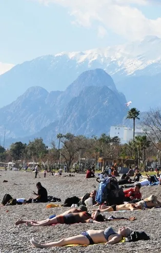 Antalya'da yazı aratmayan görüntüler
