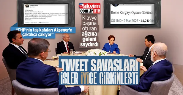 İYİ Parti masayı dağıtıyor! Akşener yola gelmedi tweet savaşları başladı: Millet 5’ten büyüktür! "CHP'nin taş kafaları..."
