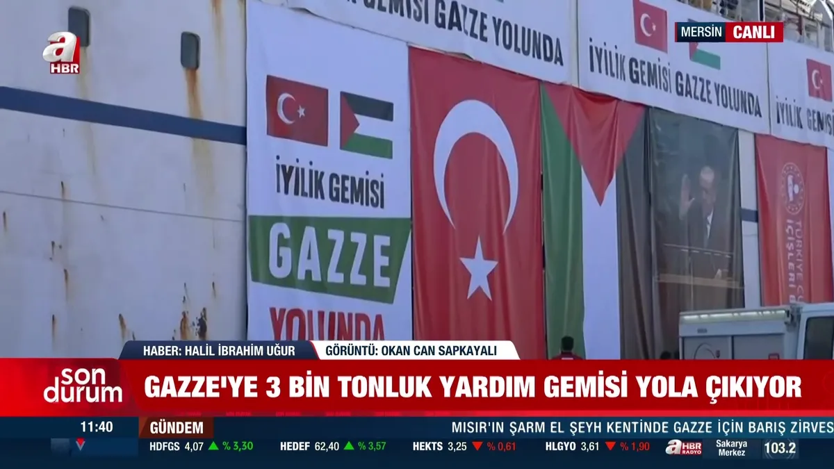 Gazze'ye 3 bin tonluk yardım