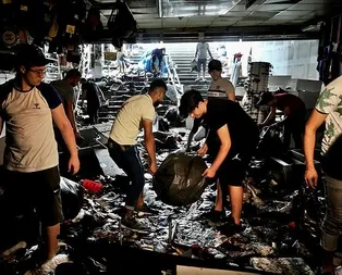 Eminönünde yağmurdan etkilenen esnaf: Zararımız 5 milyon TL