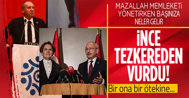 Muharrem İnce'den CHP ve İYİ Parti'ye 'tezkere' tepkisi: Maazallah memleketi yönetirken başınıza neler gelir