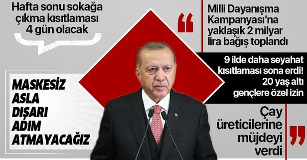 Son dakika: Başkan Erdoğan kabine sonrası açıkladı: Hafta sonu sokağa çıkma kısıtlaması 4 gün