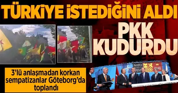 Terör örgütü sempatizanlarında 3’lü muhtıra korkusu! PKK/YPG yandaşları Göteborg’da gösteri düzenledi
