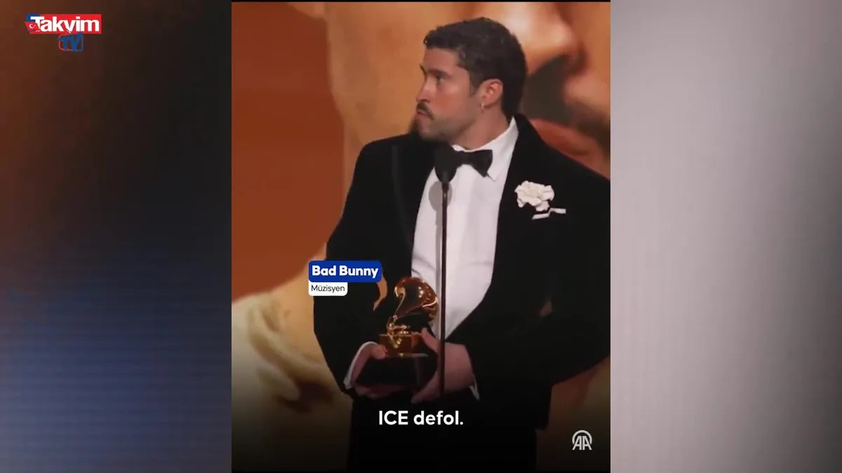 Bad Bunny’den Trump’a Grammy şoku: "ICE defol!