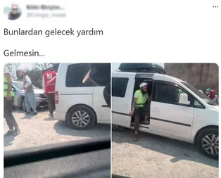 Yangınla mücadele eden gönüllülere çirkin sözler
