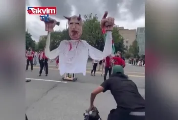 ABD’de katil Netanyahu’ya protesto!