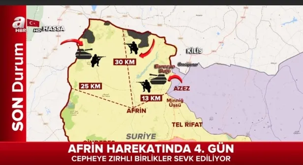 Afrin 9 noktadan çembere alındı! İşte Zeytin Dalı operasyonunda son dakika yaşananlar...-16