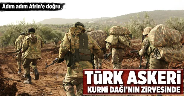 Türk askeri Kurni Dağları'nın zirvesinde