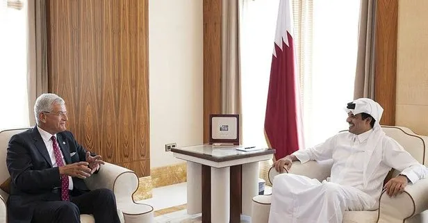 BM 75. Genel Kurul Başkanı Volkan Bozkır, Katar Emiri Şeyh Temim bin Hamed Al Sani ile görüştü