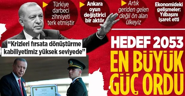 Son dakika: Başkan Recep Tayyip Erdoğan’dan önemli açıklamalar: Ülkemizi 2053’e hazırlarken en büyük güç ordumuzdur