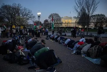 Beyaz Saray önünde İsrail protestosu