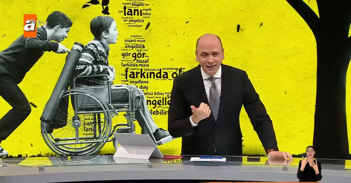 Atv Ana Haber sunucusu Cem Öğretir'den Engelliler Günü’ne sürpriz gönderme