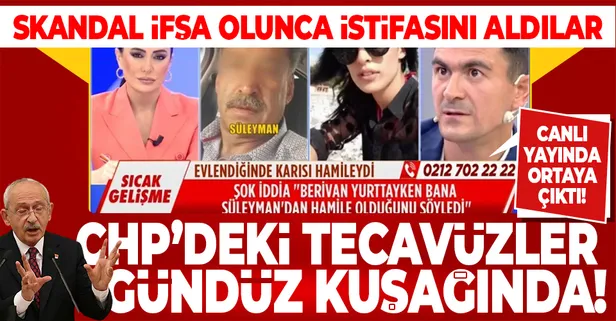CHP'deki tecavüzler gündüz kuşağı programında! İlçe Başkanı Süleyman Karabulut 16 yaşındaki kıza tecavüz etti! Canlı yayında ifşa