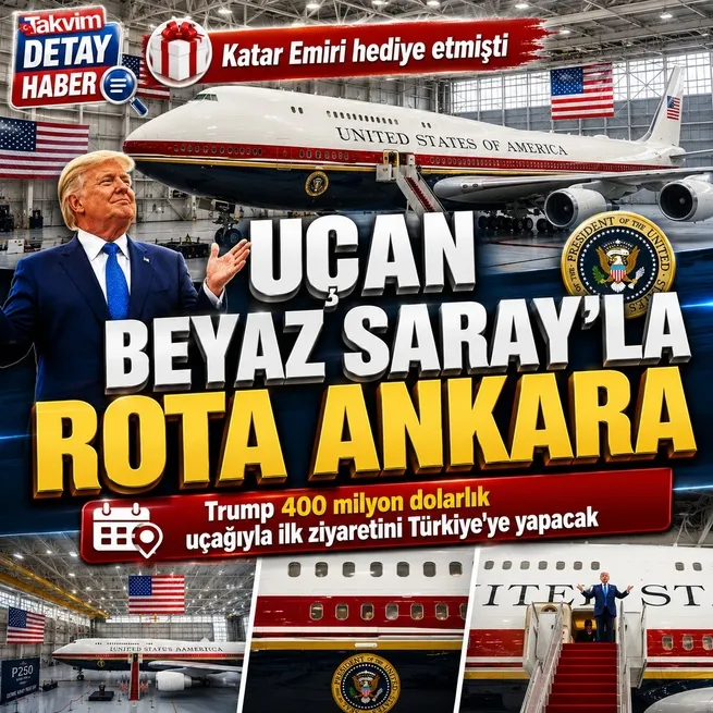 400 milyon dolarlık Katar hediyesiyle ilk sefer Türkiye’ye! Trump’ın Uçan Beyaz Sarayı Ankara yolunda