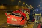 Kocaeli'de feci kaza! Otomobille çarpışan TIR sürücüsü kaçtı... 1 ölü 3 yaralı