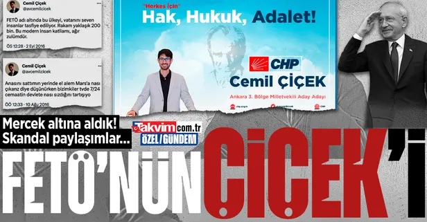 CHP'nin FETÖ'ye kalkan olan adayı! Cemil Çiçek'i mercek altına aldık! Skandal paylaşımlar...