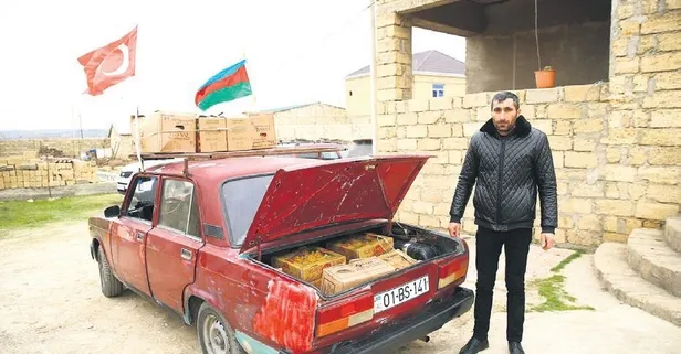 Azerbaycanlı Server Beşirli  yardımları getirmek için yola çıktı