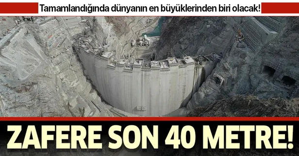 Yusufeli Barajı'nın tamamlanmasına son 40 metre! Dünyanın en büyük üçüncü barajı olacak!