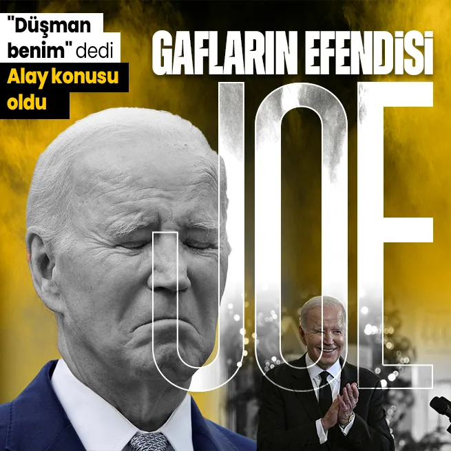 Fena çuvalladı! Joe Biden gaflarına bir yenisini daha ekledi: Düşman benim dedi | Alay konusu oldu