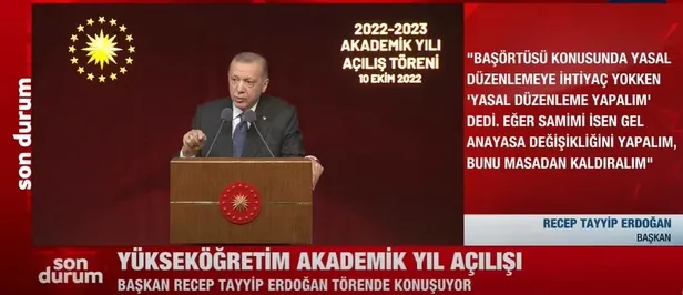 Başkan Erdoğan'dan 2022-2023 Yükseköğretim Akademik Yıl Açılış Töreni'nde önemli açıklamalar-7