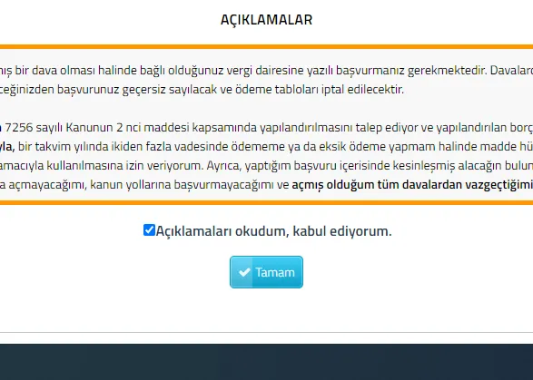 Ivd Gib Gov Tr Vergi Affi Borcu 7256 Yapilandirma Basvuru Ekrani Iste Adim Adim Resimli Basvuru Anlatimi Ilk Taksit Ne Zaman Takvim