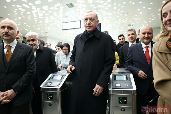 Başkan Erdoğan vatman koltuğunda! Başakşehir - Kayaşehir metrosunda ilk sürüş... - 9