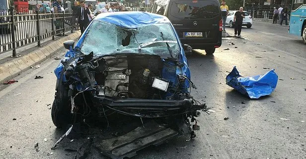 Beşiktaş’ta feci kaza ucuz atlatıldı