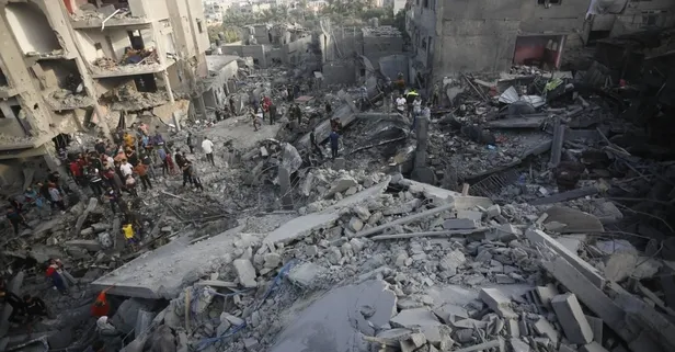 Soykırımcı İsrail, Gazze Şeridi'ni bugüne kadar 65 bin ton patlayıcıyla vurdu