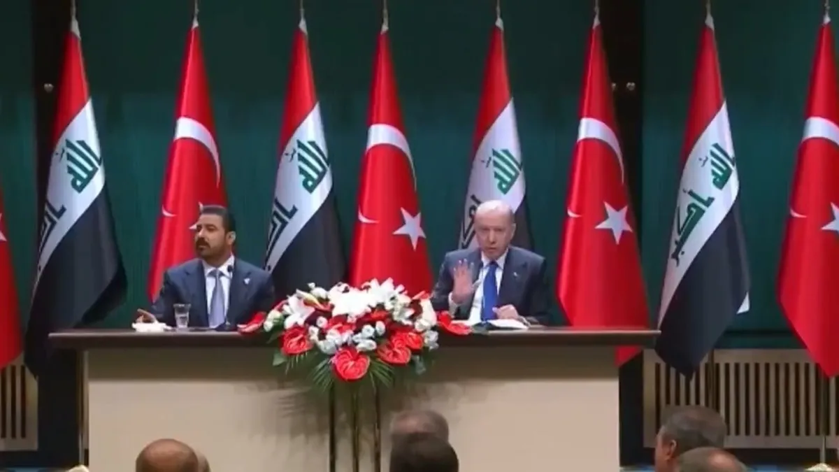 Türkiye-Irak zirvesindeki imza töreninde kısa süreli kriz! Erdoğan'ın "Bir yanlış olmasın, Hakan hamse" sözleri dikkat çekti