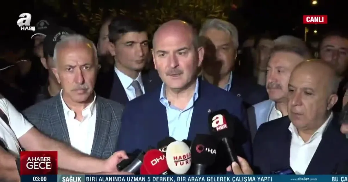 Mersin Mezitli'deki polisevine alçak saldırı! Bakan Soylu olay yerinde açıklamalarda bulundu
