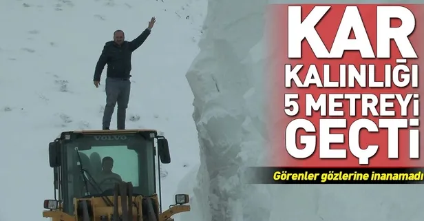 Muş'ta kar kalınlığı 5 metreyi geçti!