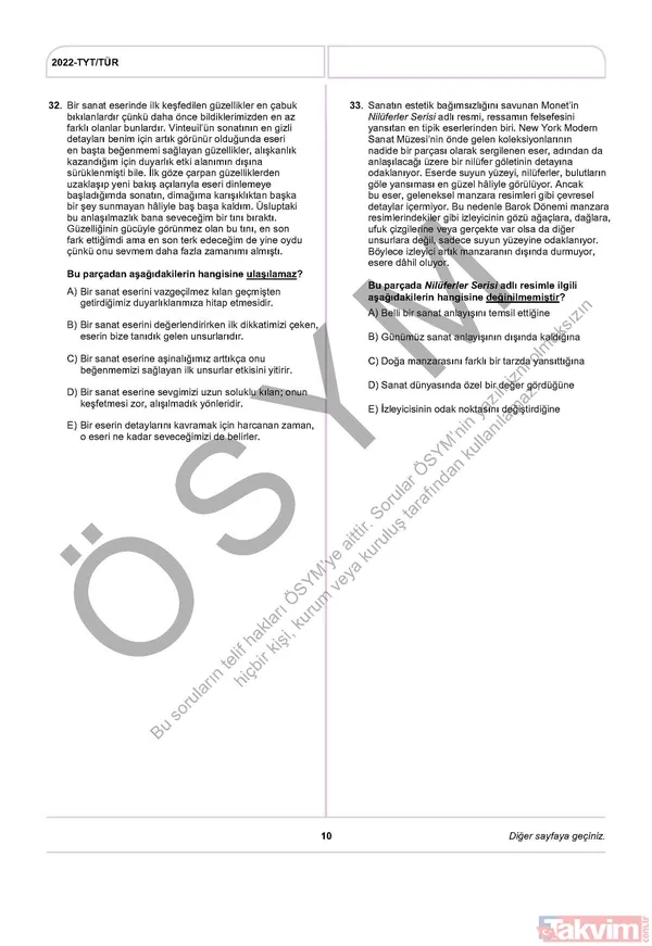 YKS TYT FUL A-B-C-D kitapçığı soru ve cevap anahtarı! 2022 YKS TYT SORU VE CEVAPLARI PDF İNDİR! osym.gov.tr YKS TYT Türkçe, Sosyal Bilimler, Matematik, Fen, Coğrafya, Din cevap anahtarı! - 12