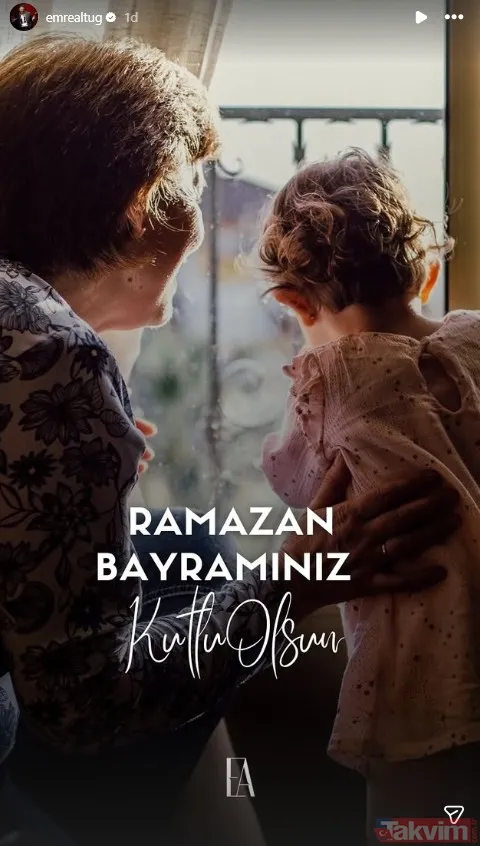 Emre Altuğ "Ramazan Bayramınız Kutlu Olsun."
