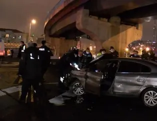 Takla atarak metrobüs yoluna girdi!