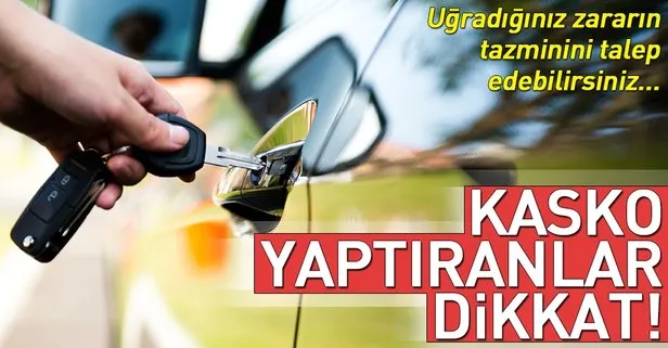 Kaskoda tarih hatası yaşanırsa