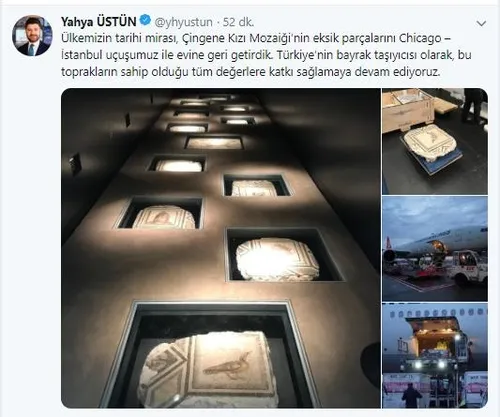 Türk Hava Yolları, Çingene Kızı Mozaiği’nin Amerika’da bulunan eksik parçalarını ait olduğu topraklara geri getirdi-5