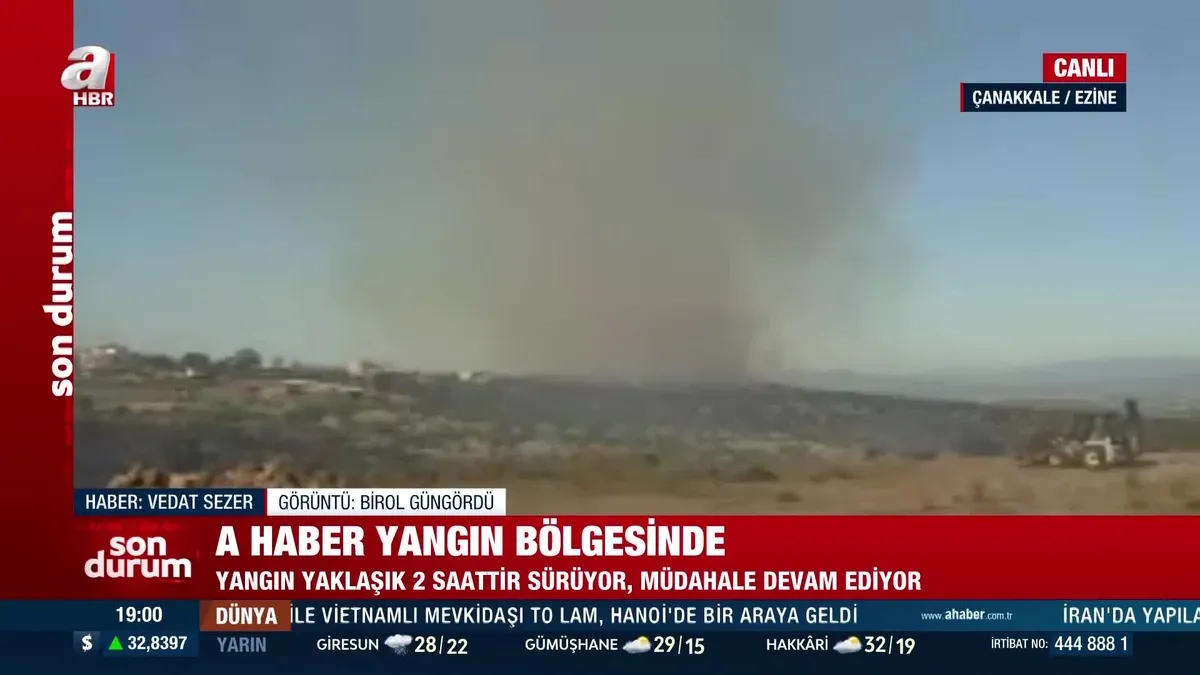 Ezine’de yangın!