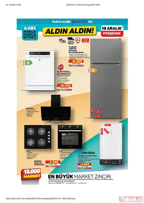 A101 21-27 Aralık 2024 İndirimli Ürünler Kataloğu: Bütün hindi 249 TL, meze çeşitleri 29.90 TL, dana sucuk 179 TL, büyük boy pizza 99 TL - 38