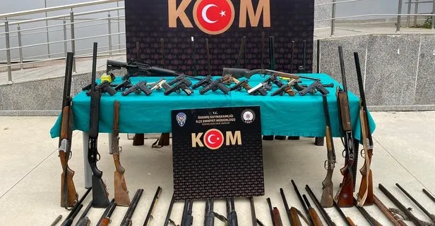 İzmir’de operasyon! İş yerini silah imalathanesine çevirmiş